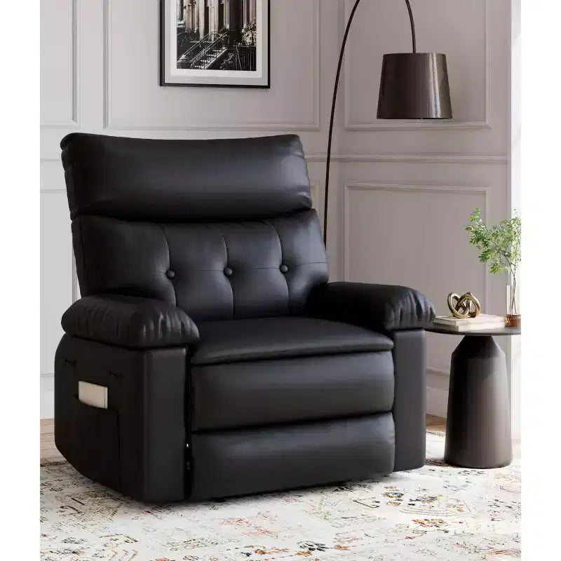 Fauteuil inclinable surdimensionné - Grand fauteuil inclinable manuel en similicuir PU pour adultes, fauteuil de relaxation au confort exceptionnel