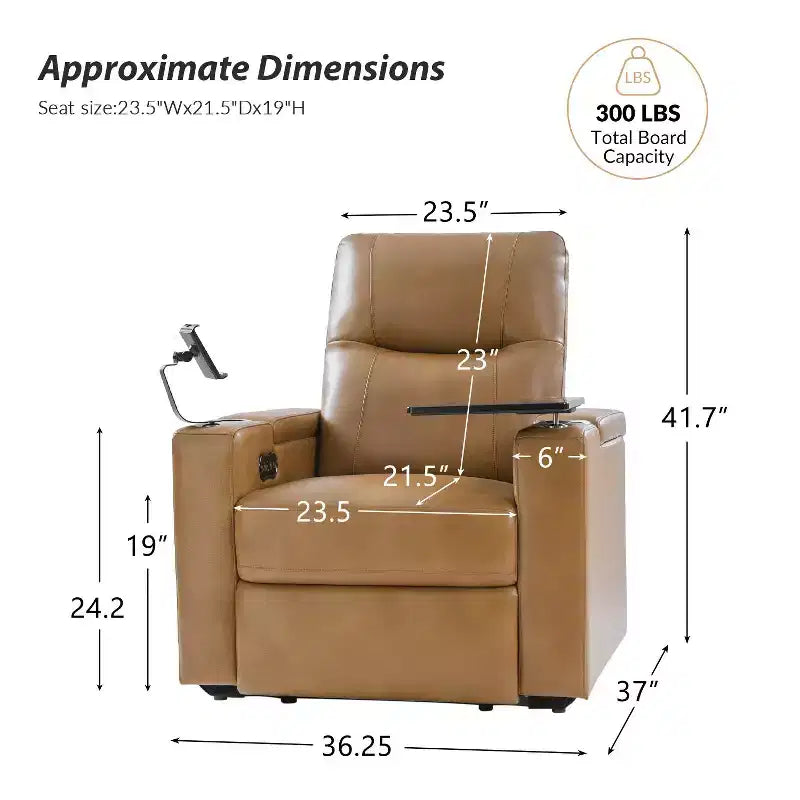 Fauteuil inclinable en cuir véritable