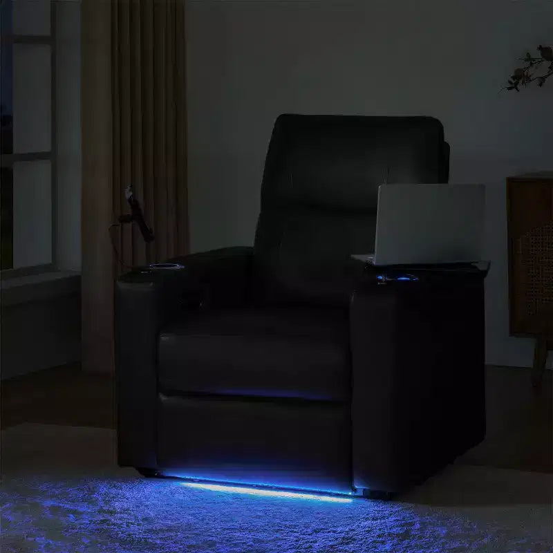 Fauteuil inclinable en cuir véritable