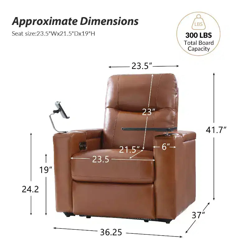 Fauteuil inclinable en cuir véritable