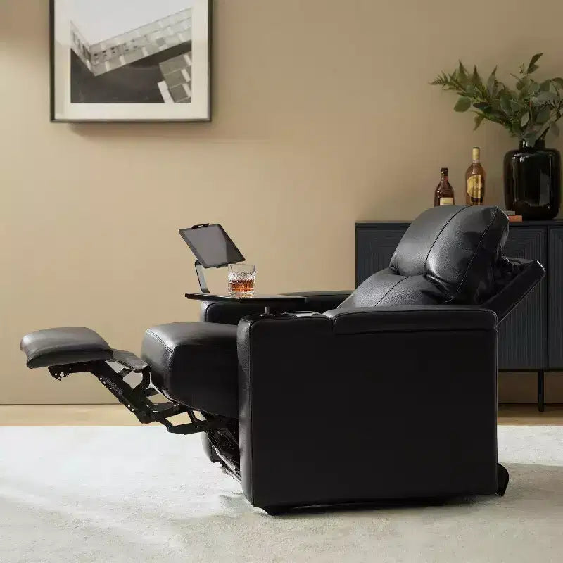 Fauteuil inclinable en cuir véritable