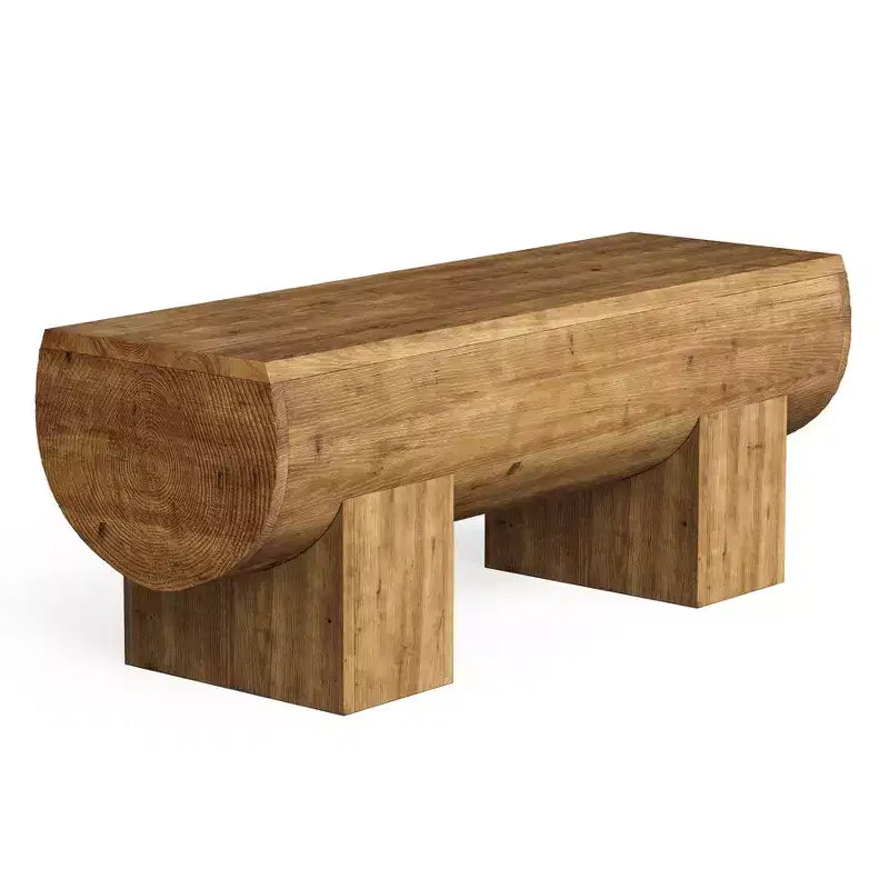 Banc d'entrée en bois massif de 119 cm, banc de bout de lit de style campagnard, banc d'entrée pour chambre, salon, couloir