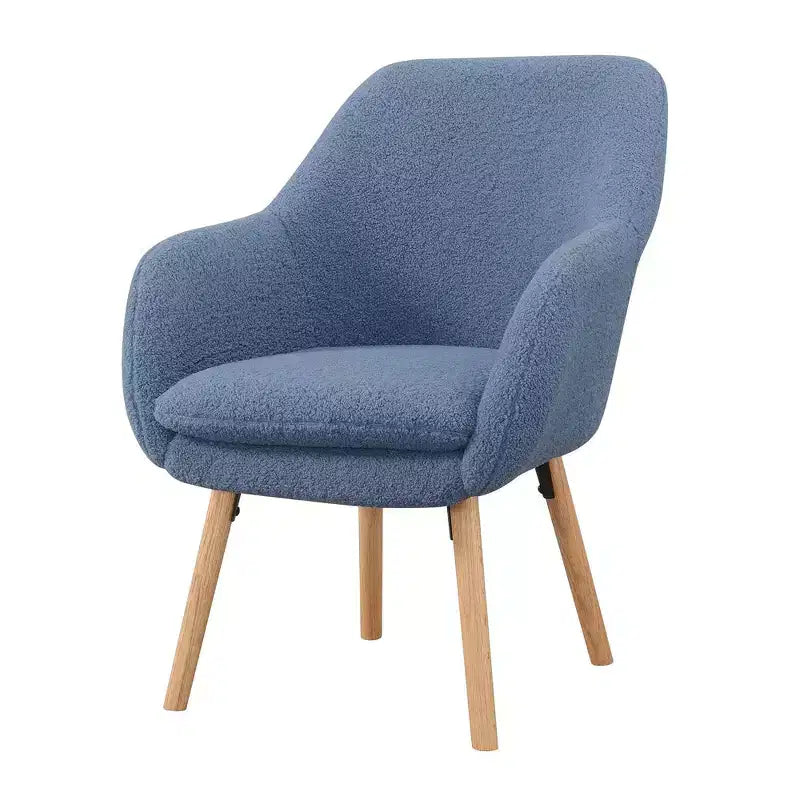 Fauteuil d'appoint à dossier haut en imitation peau de mouton