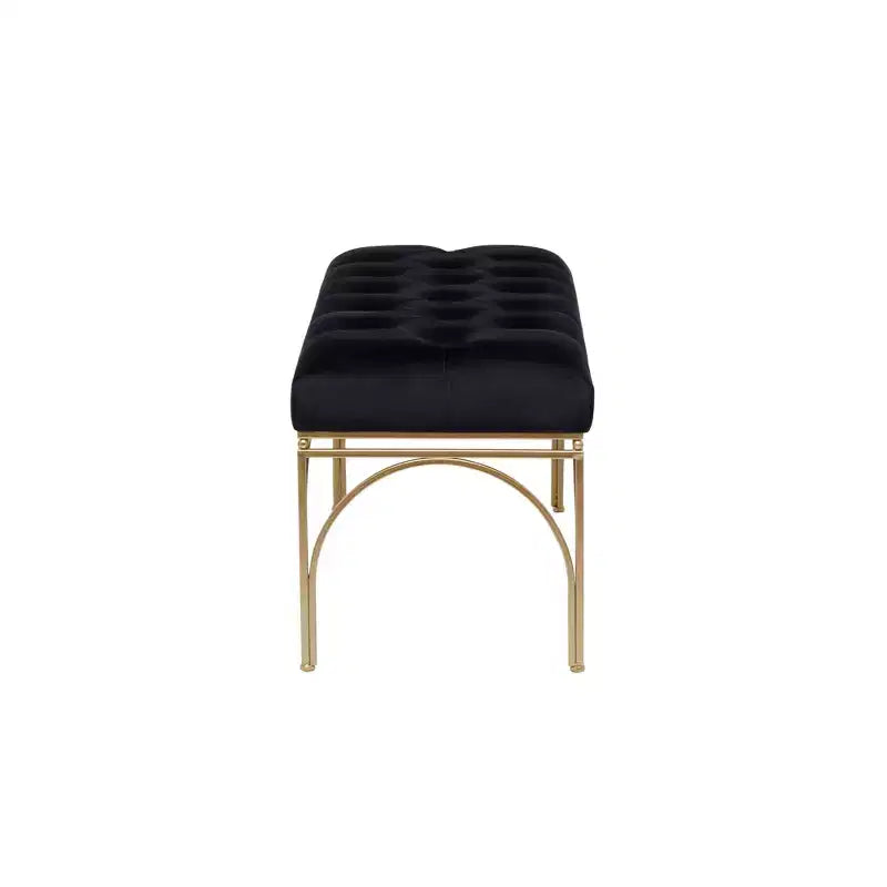 Banc rectangulaire en velours Glam
