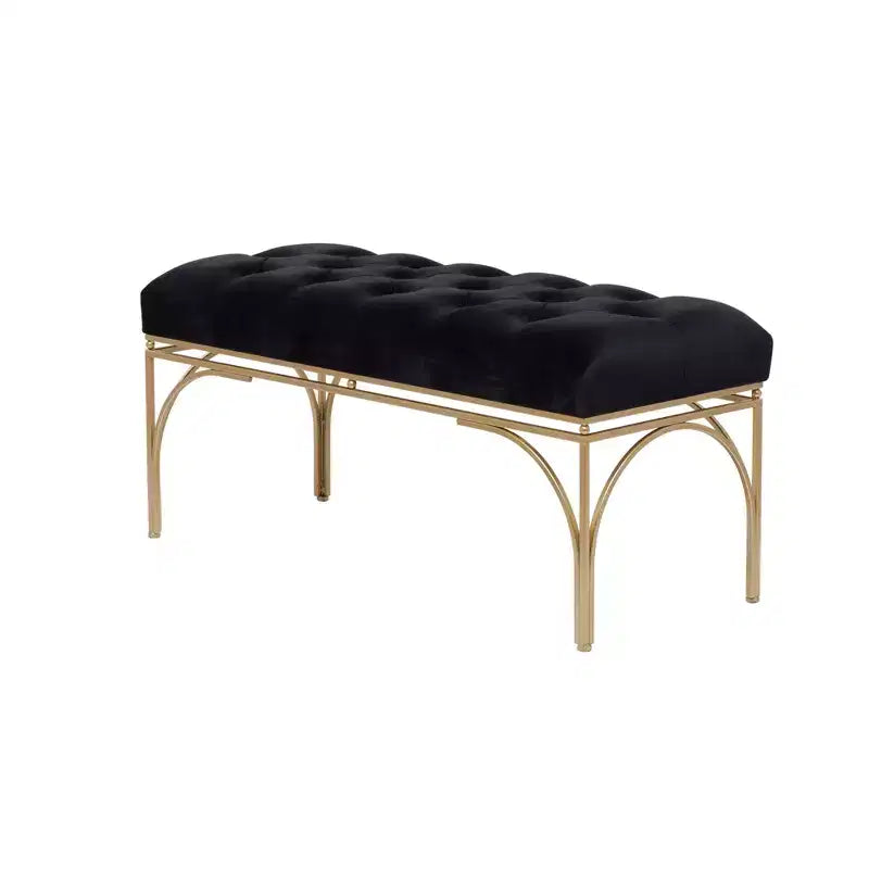 Banc rectangulaire en velours Glam