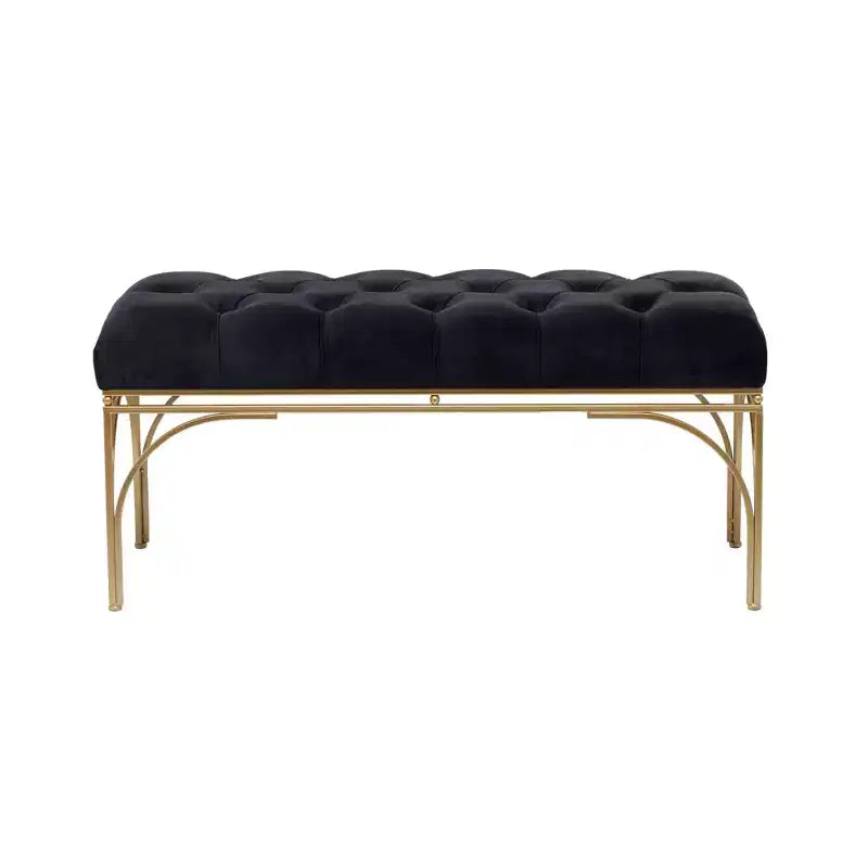 Banc rectangulaire en velours Glam