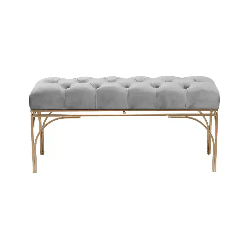 Banc rectangulaire en velours Glam