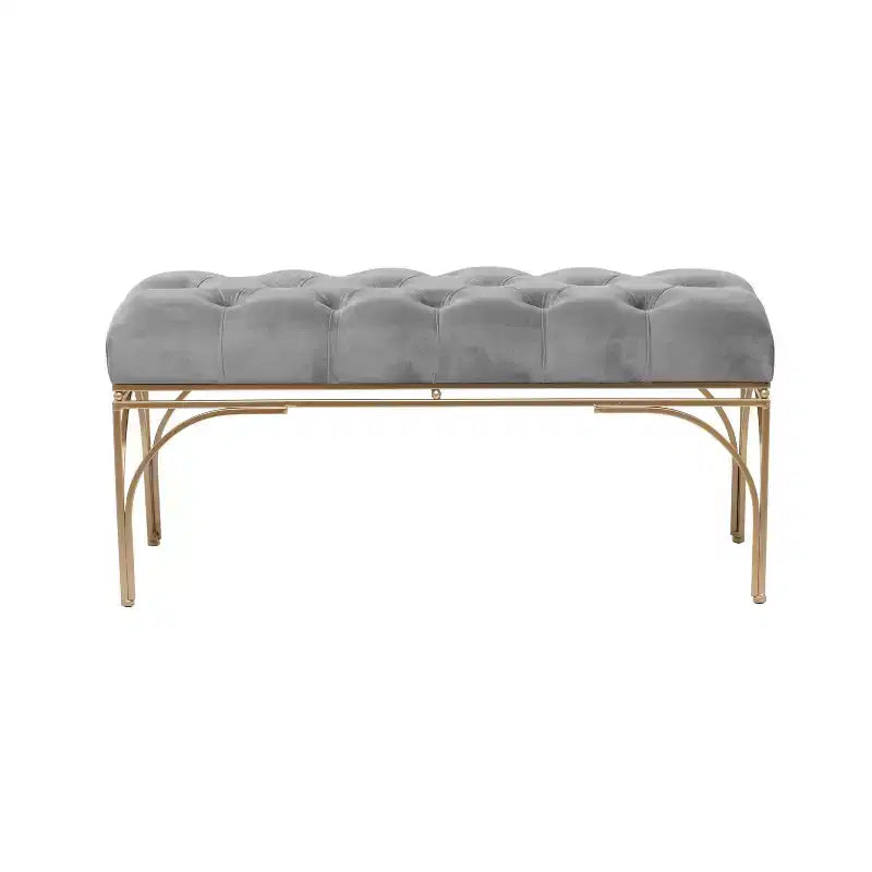 Banc rectangulaire en velours Glam
