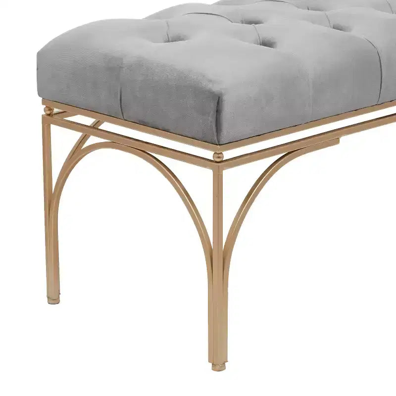 Banc rectangulaire en velours Glam