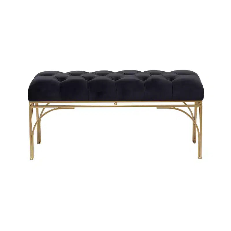 Banc rectangulaire en velours Glam