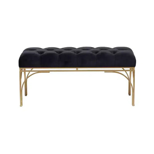 Banc rectangulaire en velours Glam