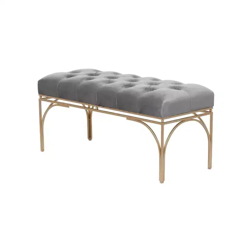 Banc rectangulaire en velours Glam