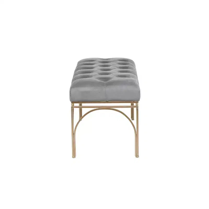 Banc rectangulaire en velours Glam