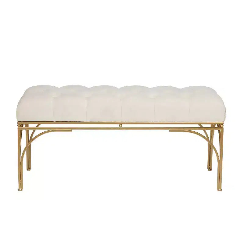 Banc rectangulaire en velours Glam