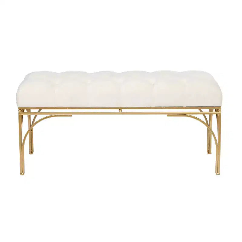 Banc rectangulaire en velours Glam