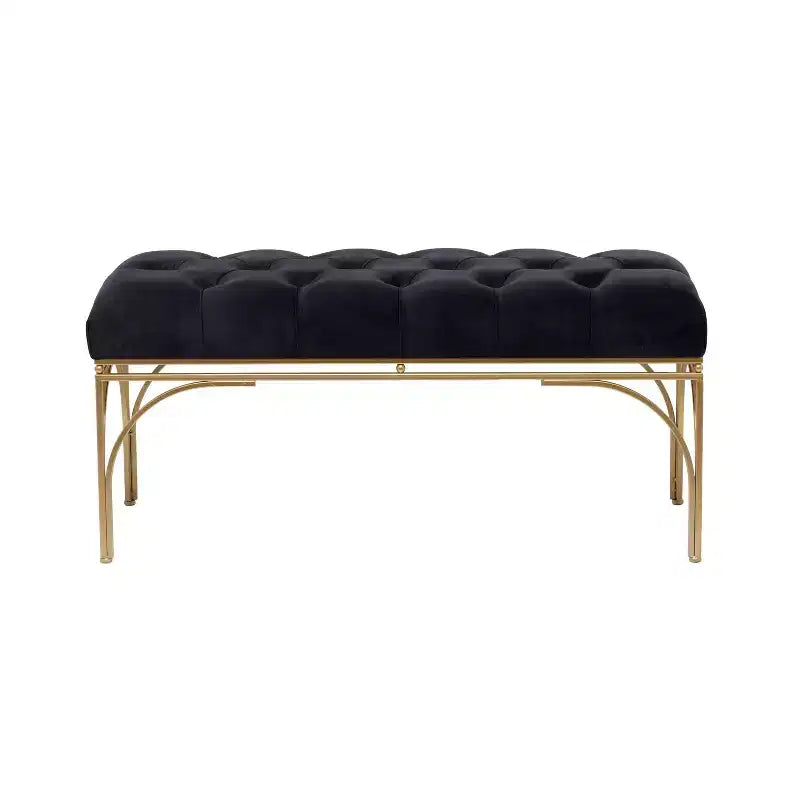 Banc rectangulaire en velours Glam