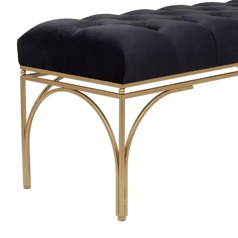 Banc rectangulaire en velours Glam