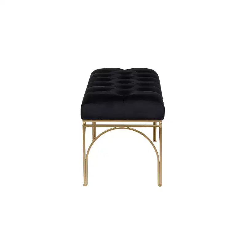 Banc rectangulaire en velours Glam