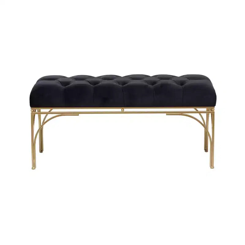 Banc rectangulaire en velours Glam