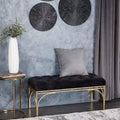 Banc rectangulaire en velours Glam